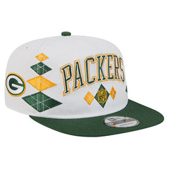Green Bay Packers New Era Argyle 19TWENTY Adjustable Hat White | NFL