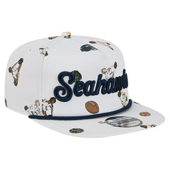 Seattle Seahawks New Era Team Cheer 19TWENTY Snapback Hat White | NFL