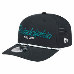 Philadelphia Eagles New Era Script 9SEVENTY Adjustable Hat Black | NFL