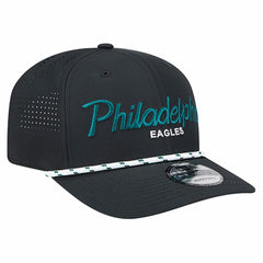 Philadelphia Eagles New Era Script 9SEVENTY Adjustable Hat Black | NFL