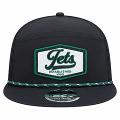 New York Jets New Era Ripstop Patch 9FIFTY Split Panel Snapback Hat Black | NFL