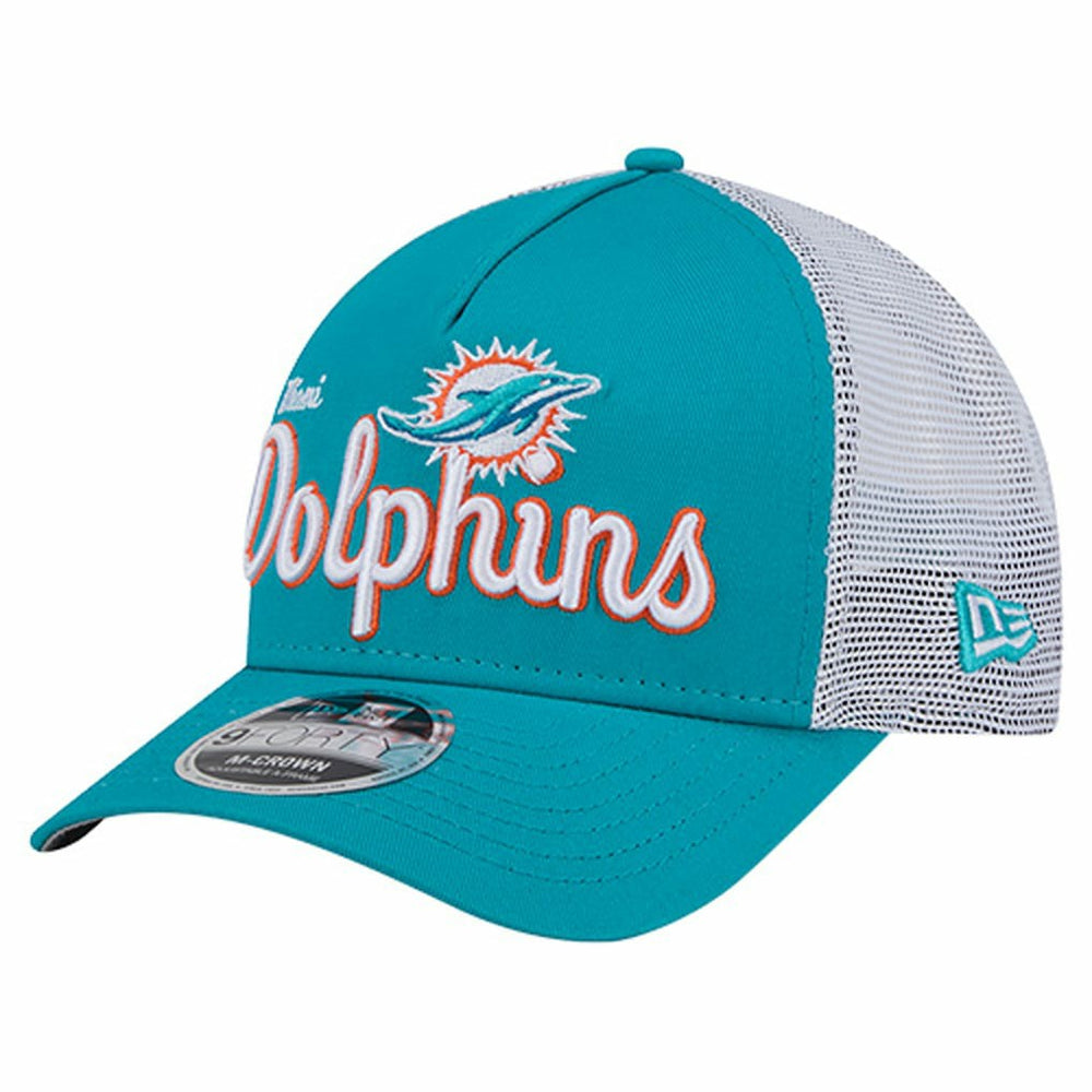 Miami Dolphins New Era Side Lines 9FORTY Adjustable Hat Aqua | NFL