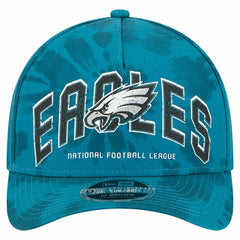 Philadelphia Eagles New Era Tie Dye Fade 9Forty M-Crown A-Frame Adjustable Hat Midnight Green | NFL