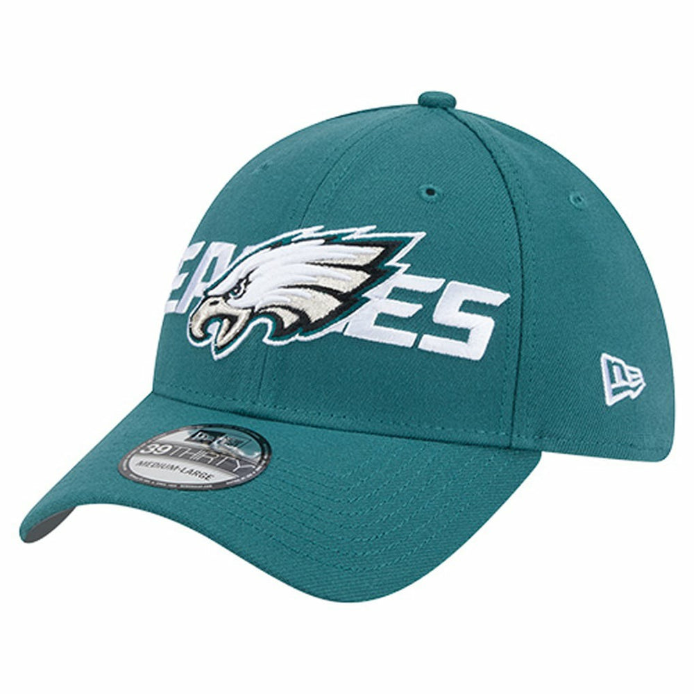 Philadelphia Eagles New Era Overlap Logo 39THIRTY Stretch Fit Hat Midnight Green | NFL