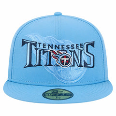 Tennessee Titans New Era Overlap Wordmark 59FIFTY Fitted Hat Light Blue | NFL