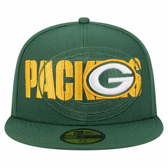 Green Bay Packers New Era Overlap Wordmark 59FIFTY Fitted Hat Green | NFL