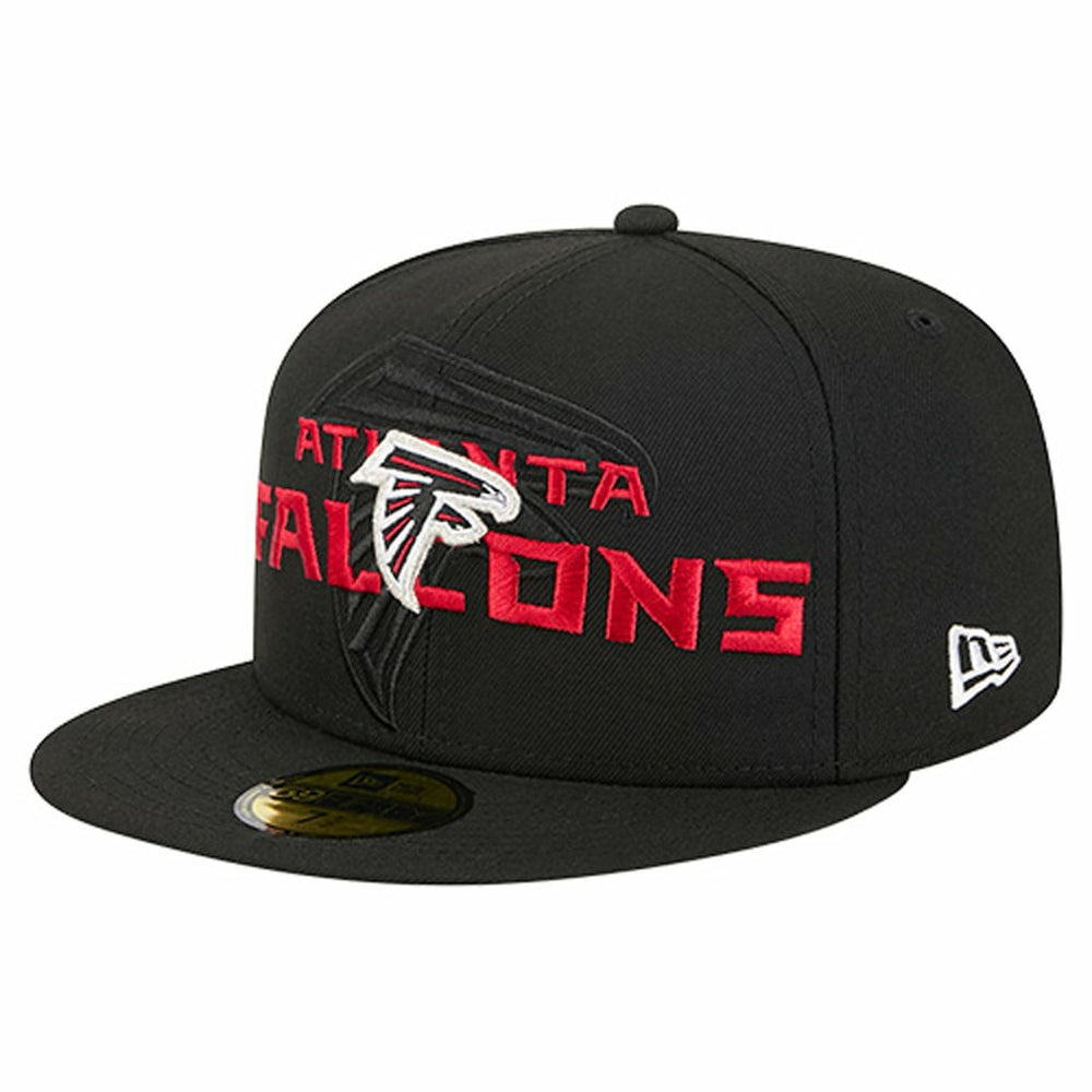 Atlanta Falcons New Era Overlap Wordmark 59FIFTY Fitted Hat Black | NFL