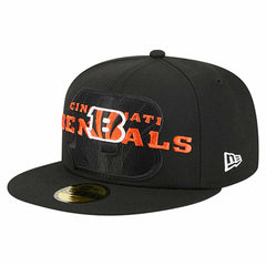 Cincinnati Bengals New Era Overlap Wordmark 59FIFTY Fitted Hat Black | NFL