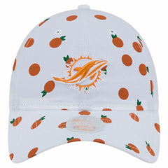 Miami Dolphins New Era Women's Fruit Pattern 9TWENTY Adjustable Hat White | NFL