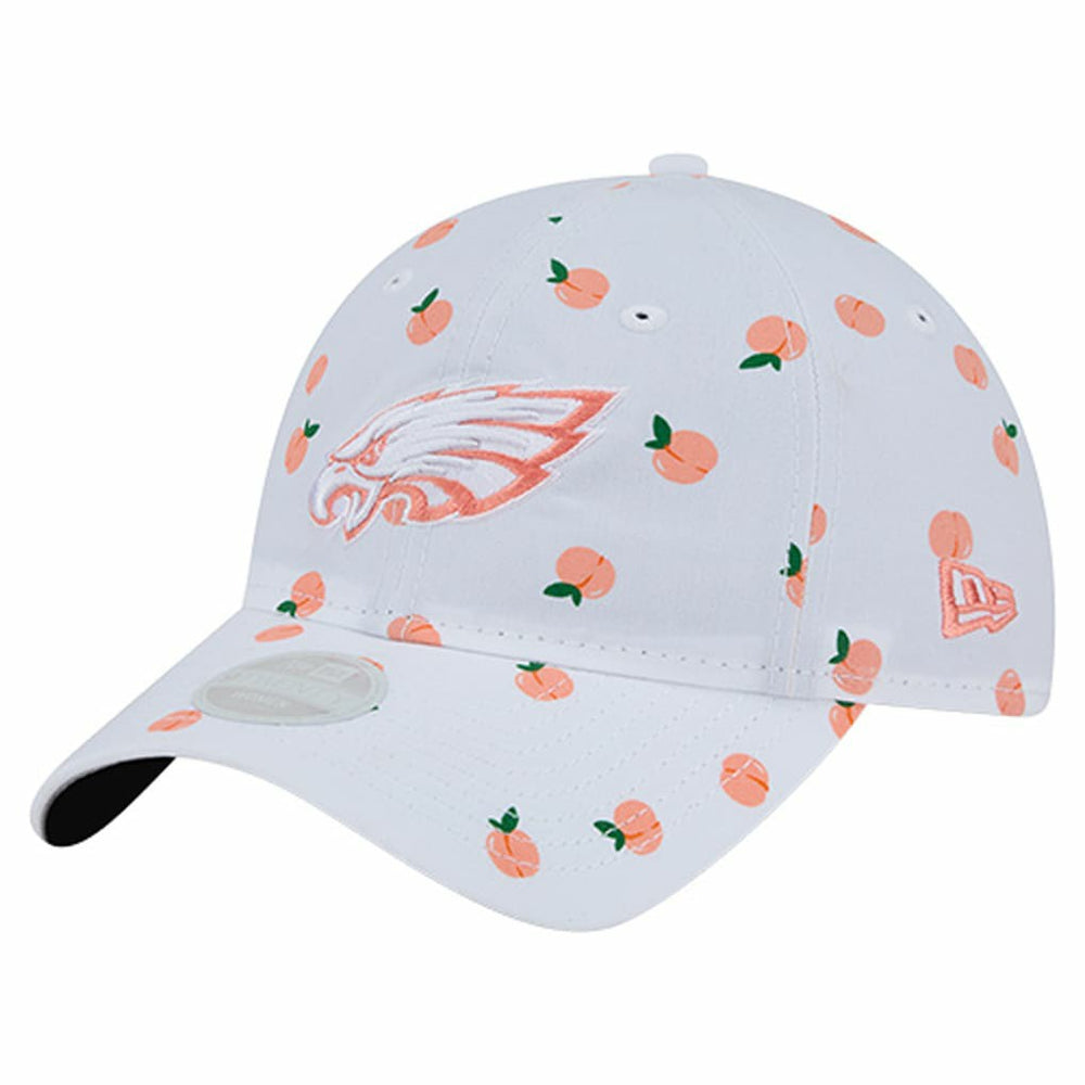 Philadelphia Eagles New Era Women's Fruit Pattern 9TWENTY Adjustable Hat White | NFL