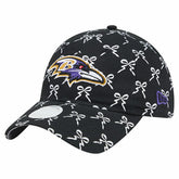Baltimore Ravens New Era Women's Ribbon 9TWENTY Adjustable Hat Black | NFL