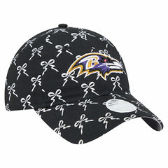 Baltimore Ravens New Era Women's Ribbon 9TWENTY Adjustable Hat Black | NFL