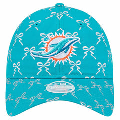 Miami Dolphins New Era Women's Ribbon 9TWENTY Adjustable Hat Aqua | NFL