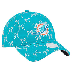 Miami Dolphins New Era Women's Ribbon 9TWENTY Adjustable Hat Aqua | NFL