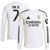 Vini Jr. Real Madrid 2025/26 Home Long Sleeve Jersey White | Adidas Sale