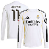 Rodrygo Real Madrid 2025/26 Home Long Sleeve Jersey White | Adidas Online