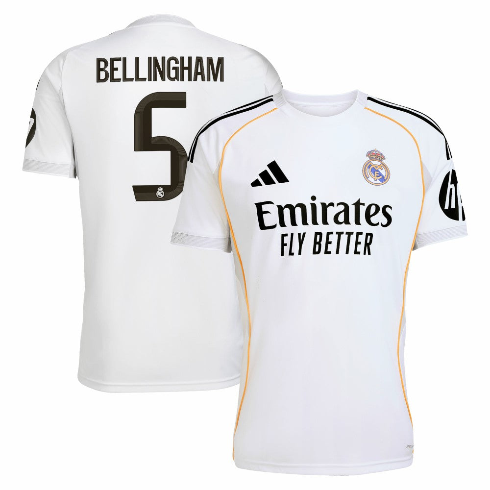 Jude Bellingham Real Madrid 2025/26 Home Replica Jersey White | Adidas