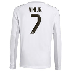 Vini Jr. Real Madrid Youth 2025/26 Home Replica Long Sleeve Jersey White | Adidas discount