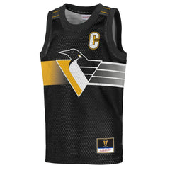 Mario Lemieux Pittsburgh Penguins Mitchell & Ness Youth Maxxed Out Fashion Basketball Jersey - Black - NHL