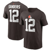 Shedeur Sanders Cleveland Browns 2025 NFL Draft Name & Number T-Shirt Brown | Nike for Sale
