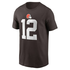 Shedeur Sanders Cleveland Browns 2025 NFL Draft Name & Number T-Shirt Brown | Nike for Sale