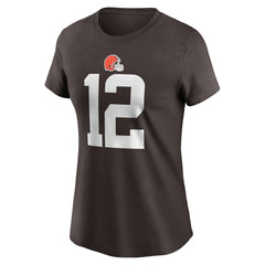 Shedeur Sanders Cleveland Browns Women's 2025 NFL Draft Name & Number T-Shirt Brown | Nike for Sale