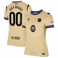 Barcelona Women's 2025/26 Away Stadium Replica Custom Jersey Gold | Nike