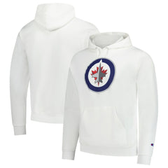 Winnipeg Jets Champion Primary Logo 1-Hit Pullover Hoodie - White - NHL