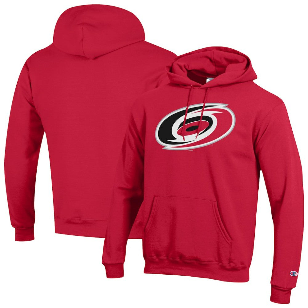 Carolina Hurricanes Champion Primary Logo 1-Hit Pullover Hoodie - Red - NHL