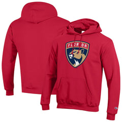Florida Panthers Champion Primary Logo 1-Hit Pullover Hoodie - Red - NHL