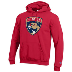 Florida Panthers Champion Primary Logo 1-Hit Pullover Hoodie - Red - NHL