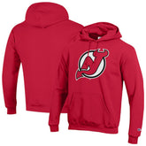New Jersey Devils Champion Primary Logo 1-Hit Pullover Hoodie - Red - NHL
