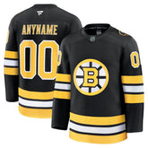 Boston Bruins Fanatics Home Premium Custom Jersey - Black - NHL