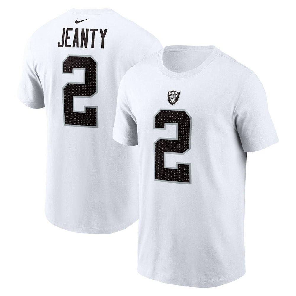 Ashton Jeanty Las Vegas Raiders Name & Number T-Shirt White | Nike for Sale