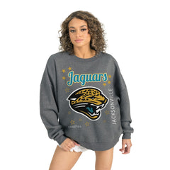 Jacksonville Jaguars Gameday Couture Women's Ready to Rumble Premium Fleece Pullover Sweatshirt Gray | NFL