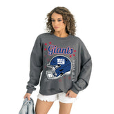 New York Giants Gameday Couture Women's Ready to Rumble Premium Fleece Pullover Sweatshirt Gray | NFL