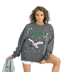 Philadelphia Eagles Gameday Couture Women's Ready to Rumble Premium Fleece Pullover Sweatshirt Gray | NFL