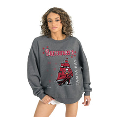Tampa Bay Buccaneers Gameday Couture Women's Ready to Rumble Premium Fleece Pullover Sweatshirt Gray | NFL