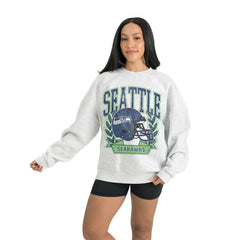 Seattle Seahawks Gameday Couture Women's Heritage Premium Fleece Pullover Sweatshirt Gray | NFL
