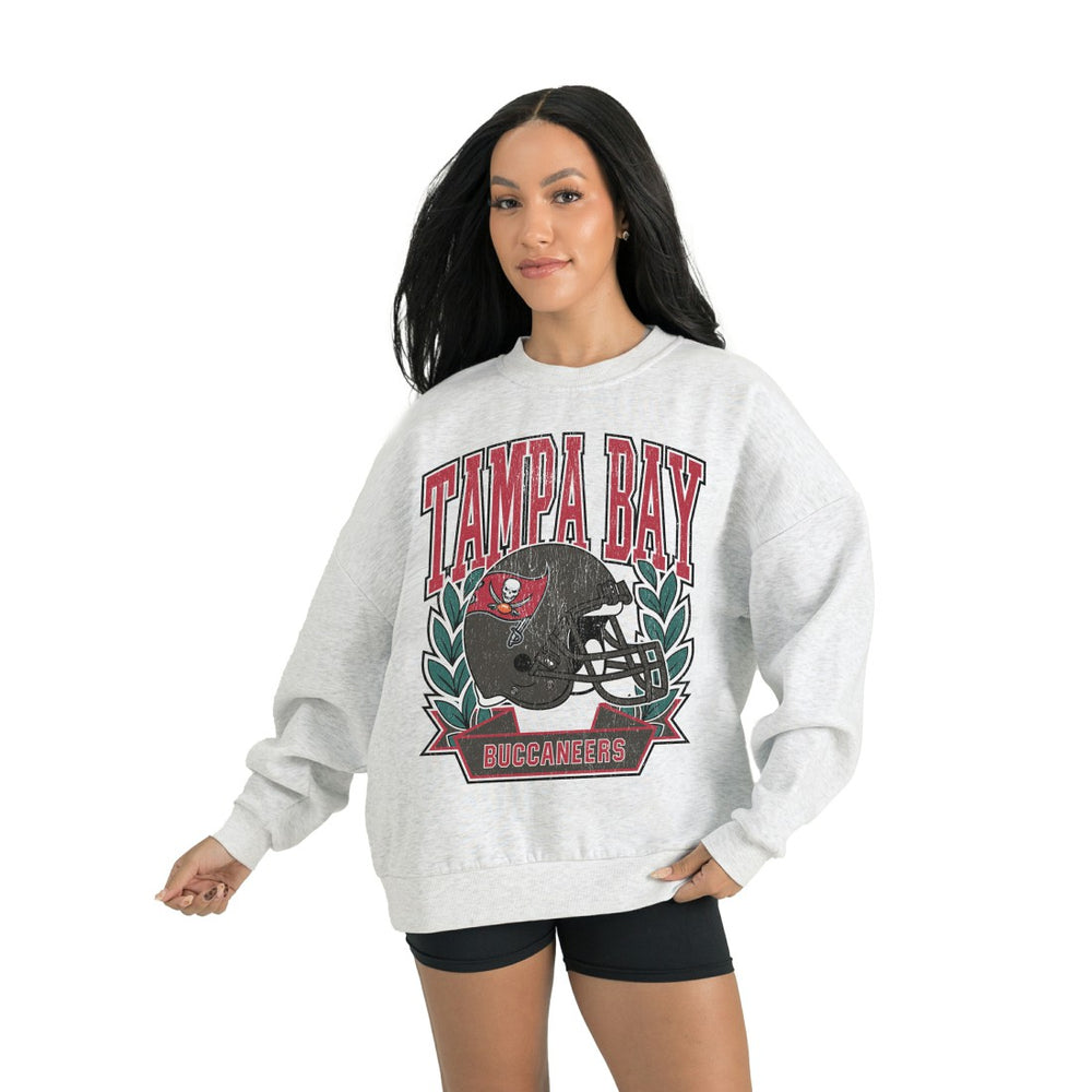 Tampa Bay Buccaneers Gameday Couture Women's Heritage Premium Fleece Pullover Sweatshirt Gray | NFL