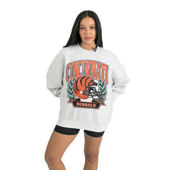 Cincinnati Bengals Gameday Couture Women's Heritage Premium Fleece Pullover Sweatshirt Gray | NFL