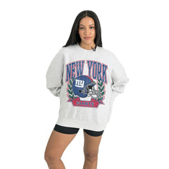 New York Giants Gameday Couture Women's Heritage Premium Fleece Pullover Sweatshirt Gray | NFL