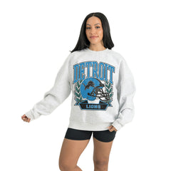 Detroit Lions Gameday Couture Women's Heritage Premium Fleece Pullover Sweatshirt Gray | NFL