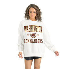 Washington Commanders Gameday Couture Women's Timeless Triumph Premium Fleece Pullover Sweatshirt White | NFL