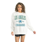 Los Angeles Chargers Gameday Couture Women's Timeless Triumph Premium Fleece Pullover Sweatshirt White | NFL