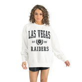 Las Vegas Raiders Gameday Couture Women's Timeless Triumph Premium Fleece Pullover Sweatshirt White | NFL