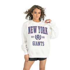 New York Giants Gameday Couture Women's Timeless Triumph Premium Fleece Pullover Sweatshirt White | NFL