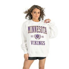 Minnesota Vikings Gameday Couture Women's Timeless Triumph Premium Fleece Pullover Sweatshirt White | NFL