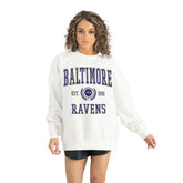 Baltimore Ravens Gameday Couture Women's Timeless Triumph Premium Fleece Pullover Sweatshirt White | NFL