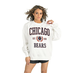 Chicago Bears Gameday Couture Women's Timeless Triumph Premium Fleece Pullover Sweatshirt White | NFL